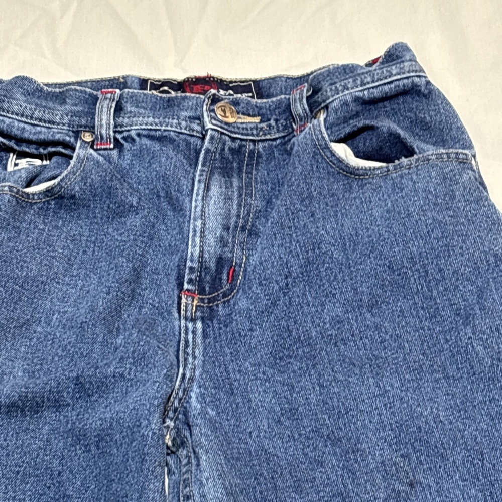 Phat Farm Kids Straight Leg Y2K  Design Blue Denim Jeans Sz 10 Carpenter Vtg